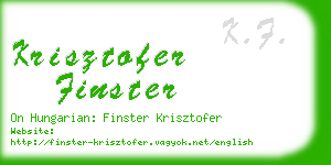 krisztofer finster business card